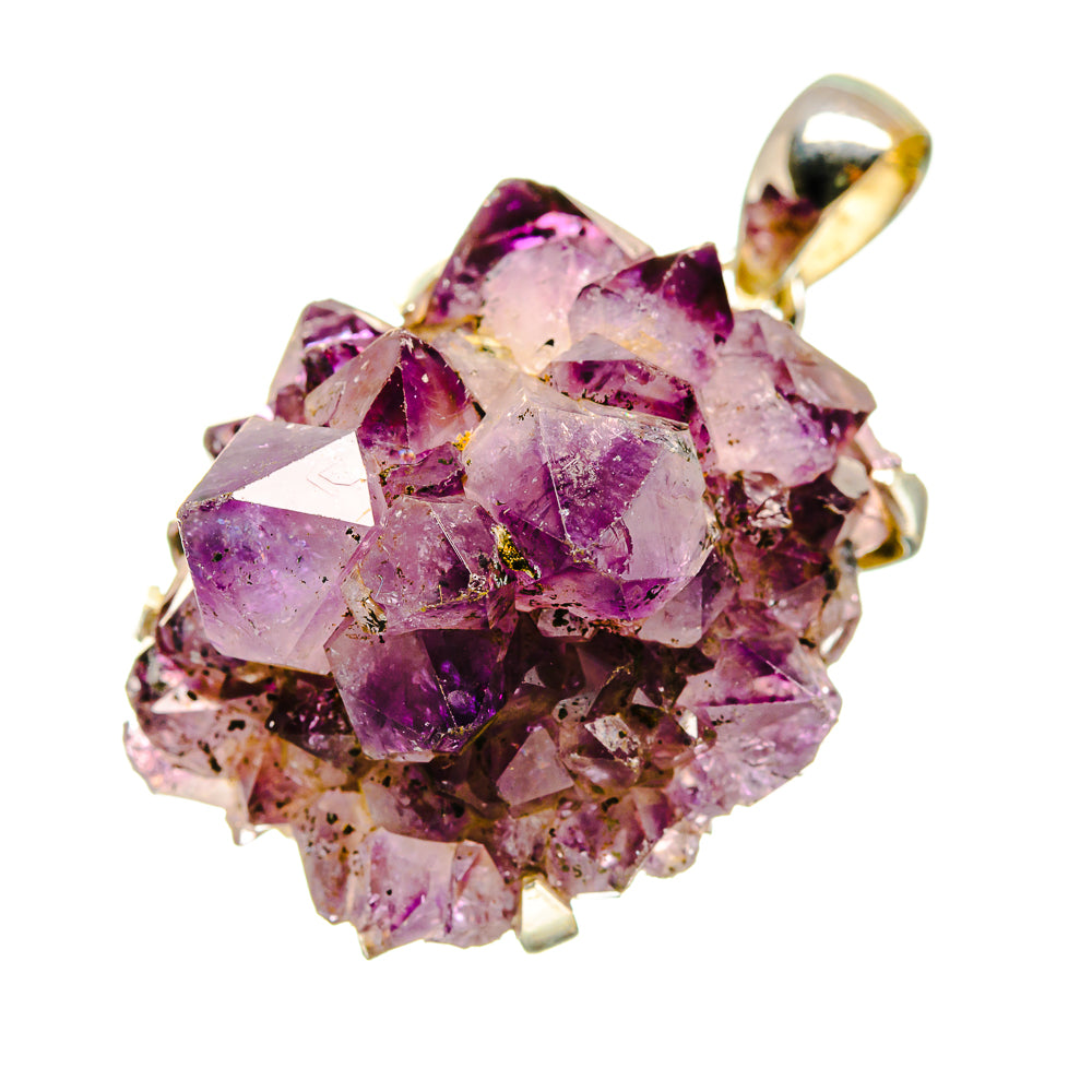 Amethyst Crystal Pendants handcrafted by Anasilvercos - PD4412