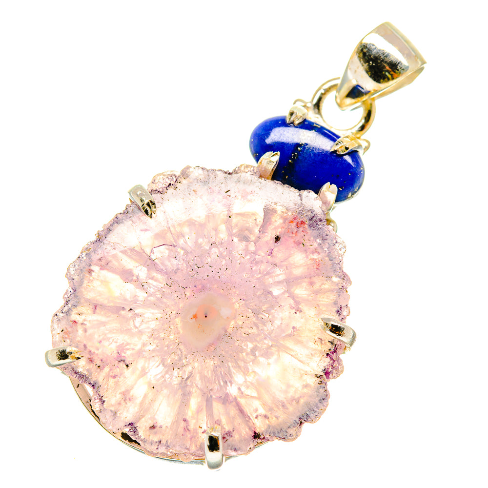 Amethyst Stalactite, Lapis Lazuli Pendants handcrafted by Anasilvercos - PD4424