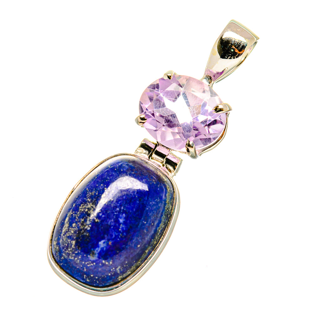 Lapis Lazuli, Amethyst Pendants handcrafted by Anasilvercos - PD4430