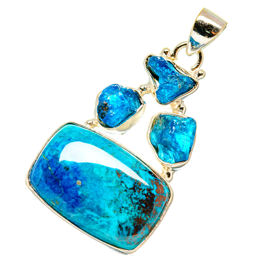 Shattuckite, Apatite Pendants handcrafted by Anasilvercos - PD4456
