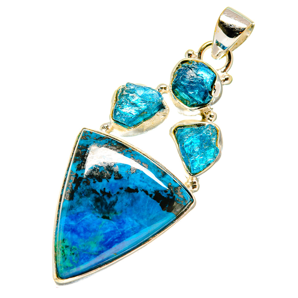 Shattuckite, Apatite Pendants handcrafted by Anasilvercos - PD4459