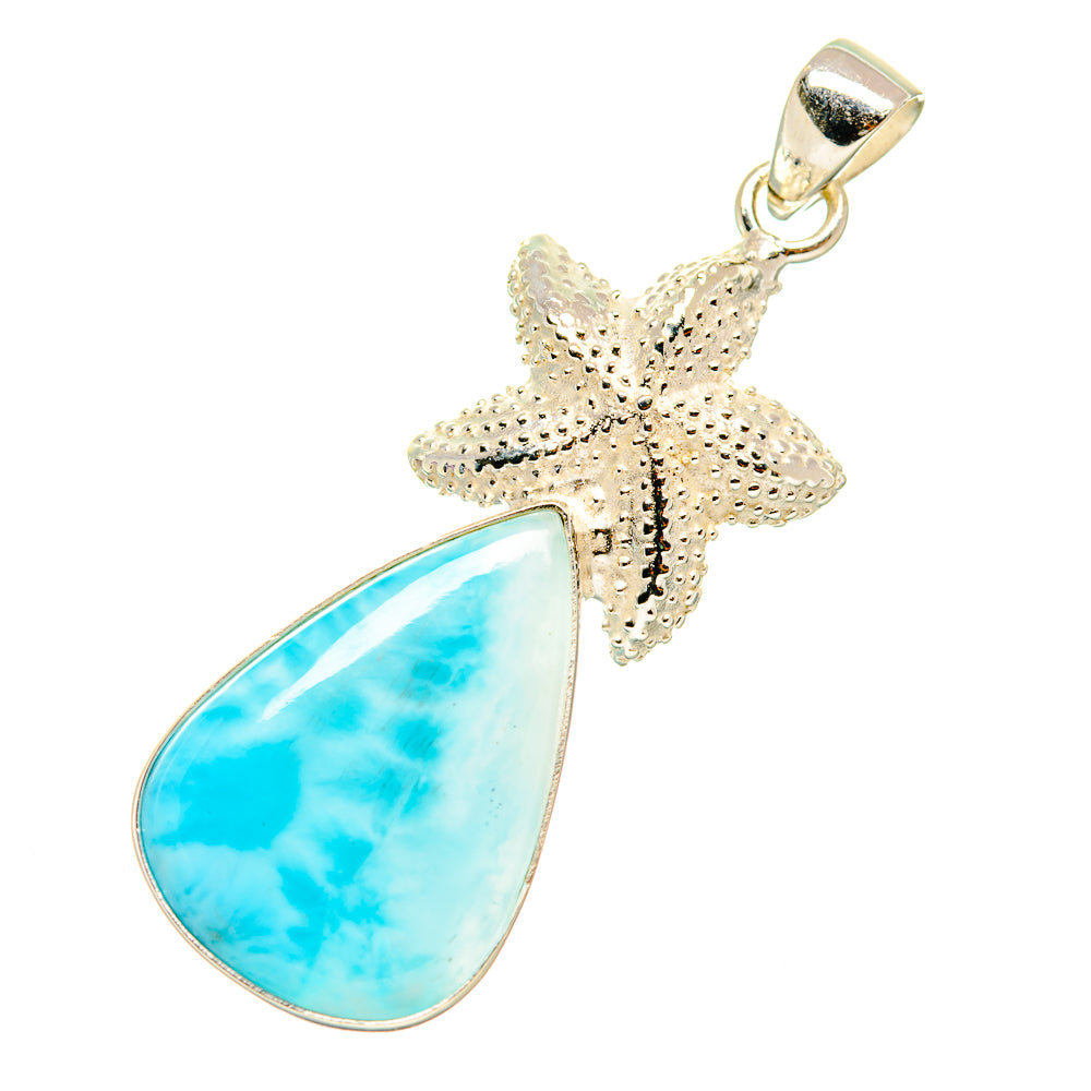 Larimar Starfish Pendants handcrafted by Anasilvercos - PD4464