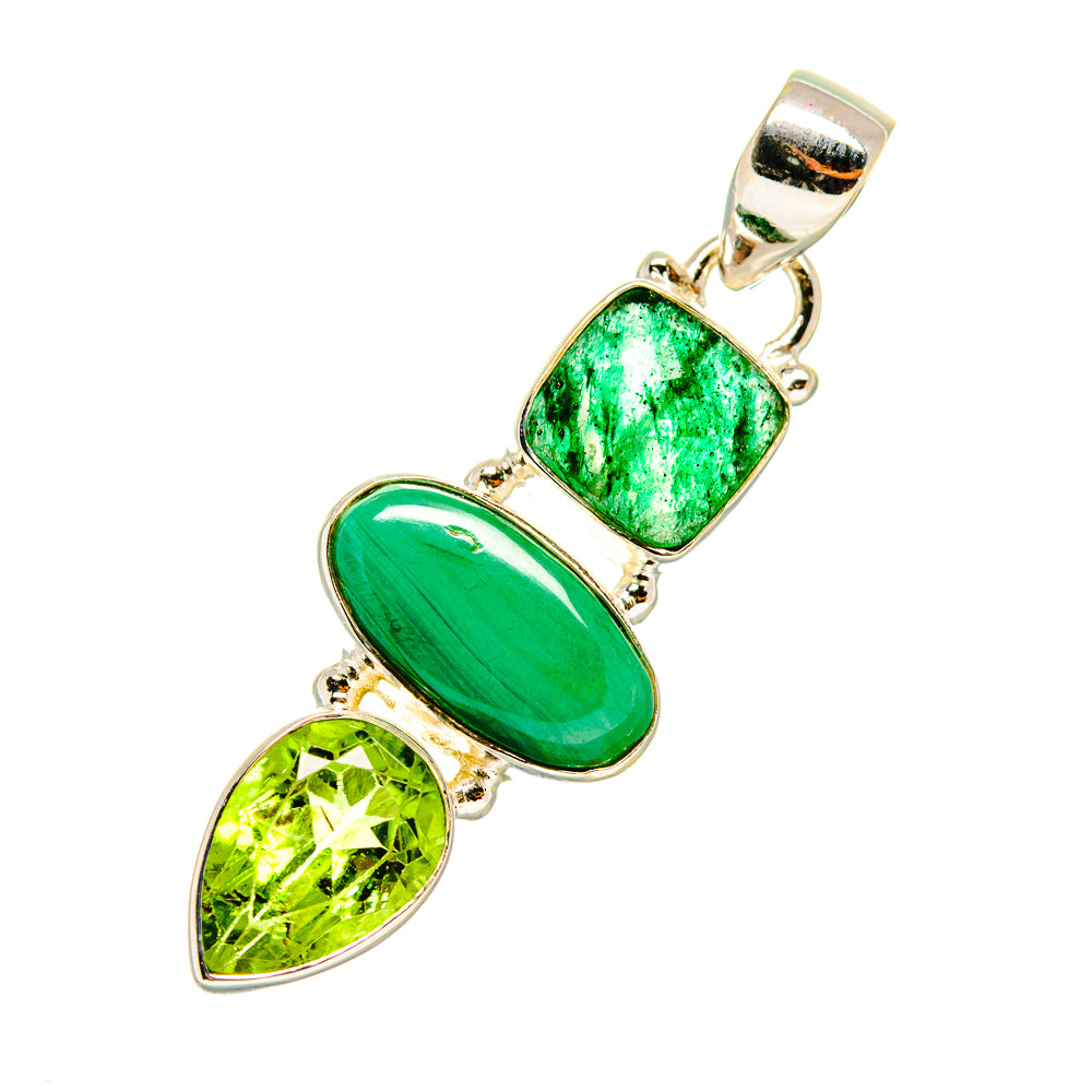 Malachite Pendants handcrafted by Anasilvercos - PD4470