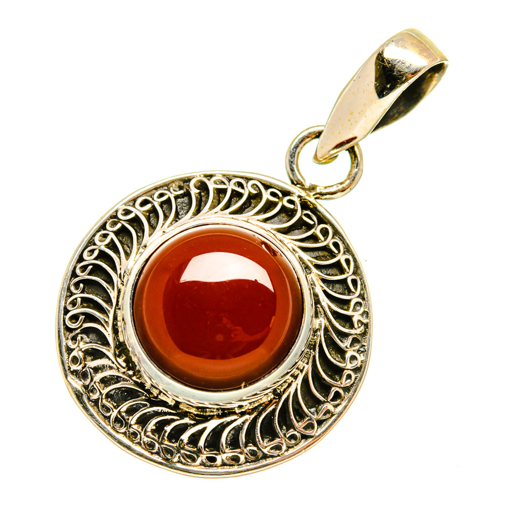 Red Onyx Pendants handcrafted by Anasilvercos - PD4493