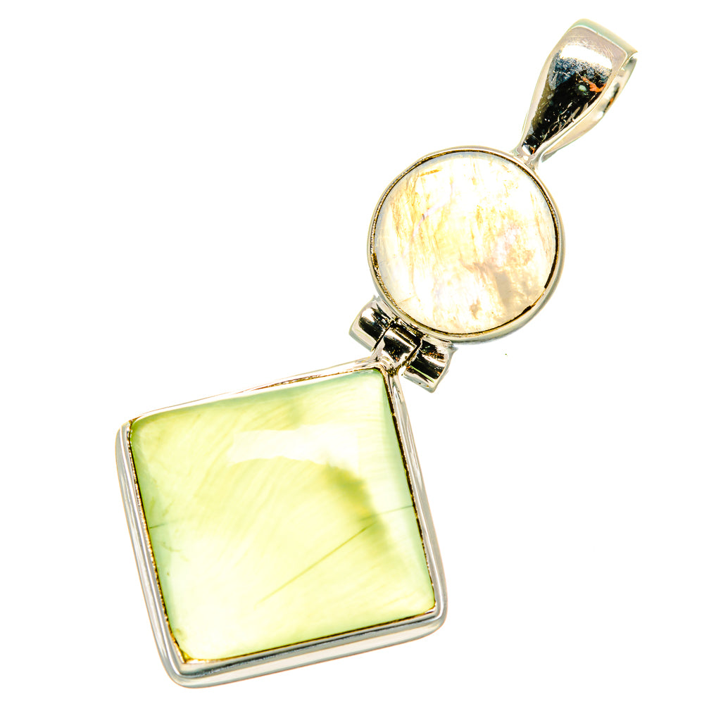 Prehnite Pendants handcrafted by Anasilvercos - PD4496