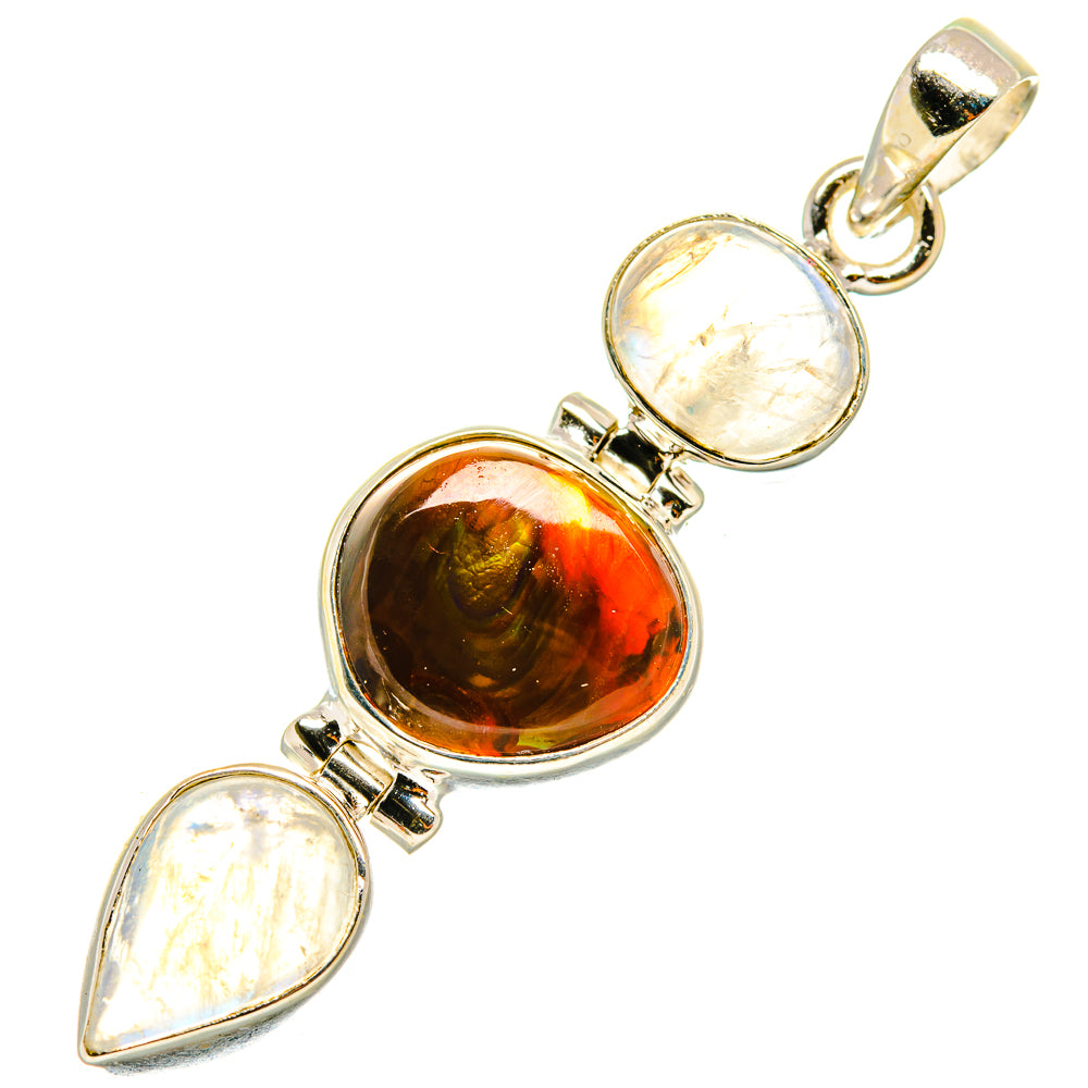 Mexican Fire Agate Pendants handcrafted by Anasilvercos - PD4498