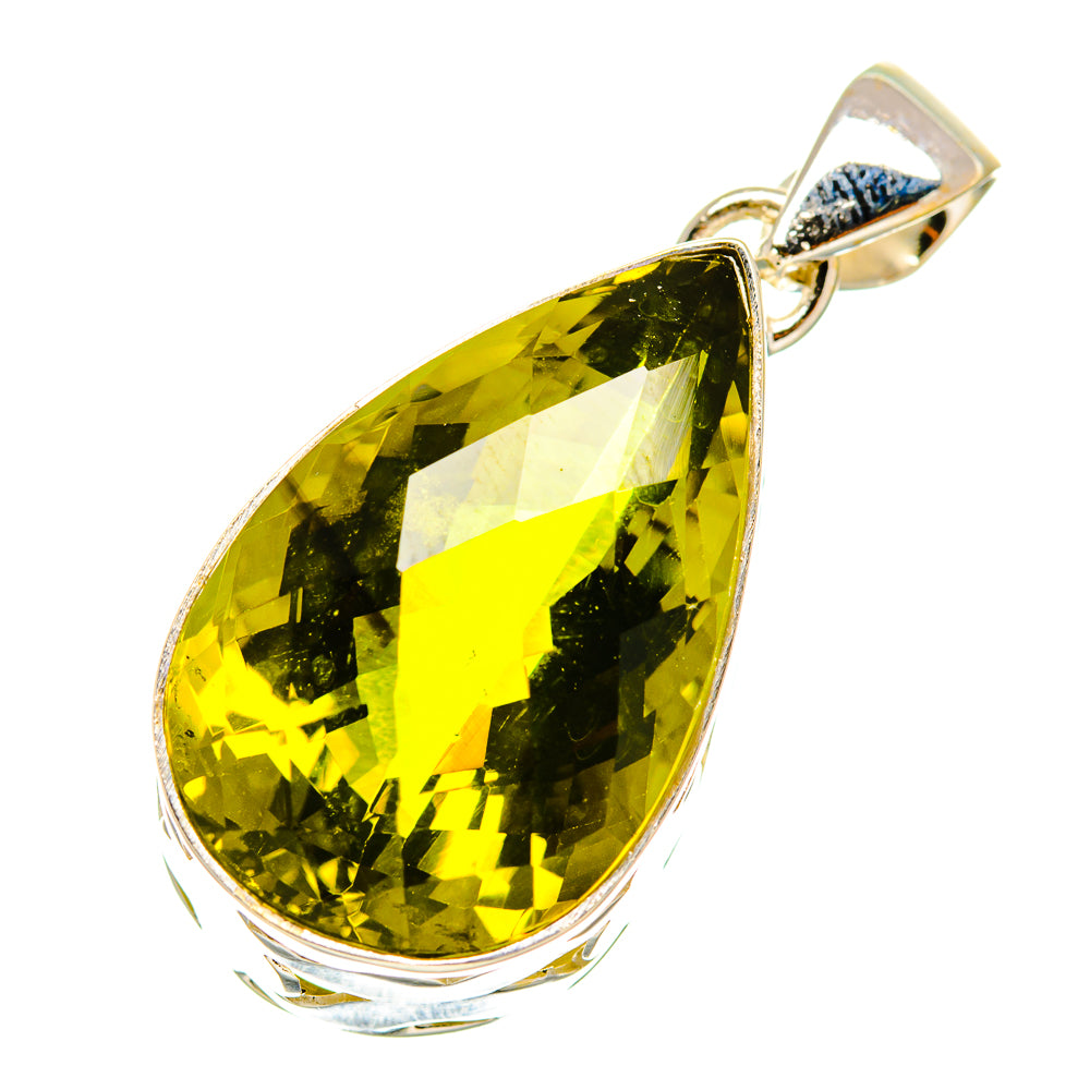 Olive Quartz Pendants handcrafted by Anasilvercos - PD4503
