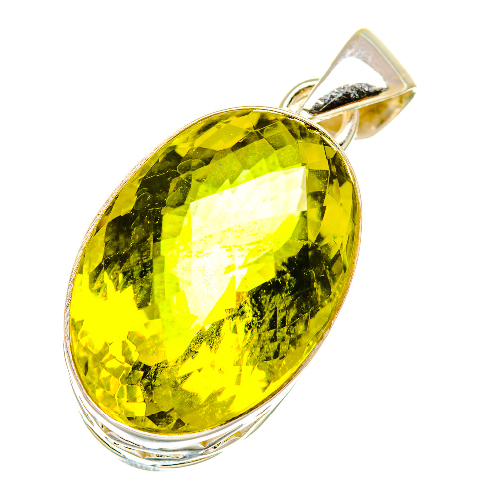 Olive Quartz Pendants handcrafted by Anasilvercos - PD4504
