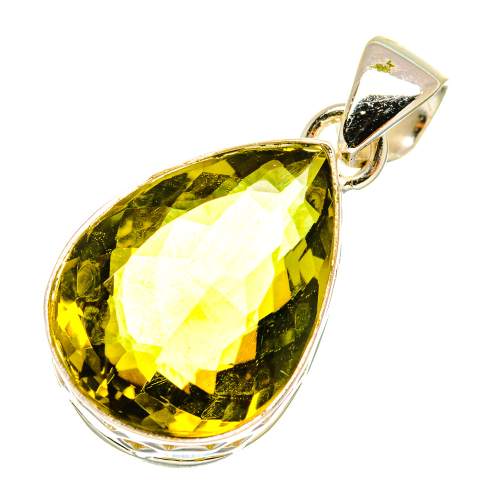 Olive Quartz Pendants handcrafted by Anasilvercos - PD4505