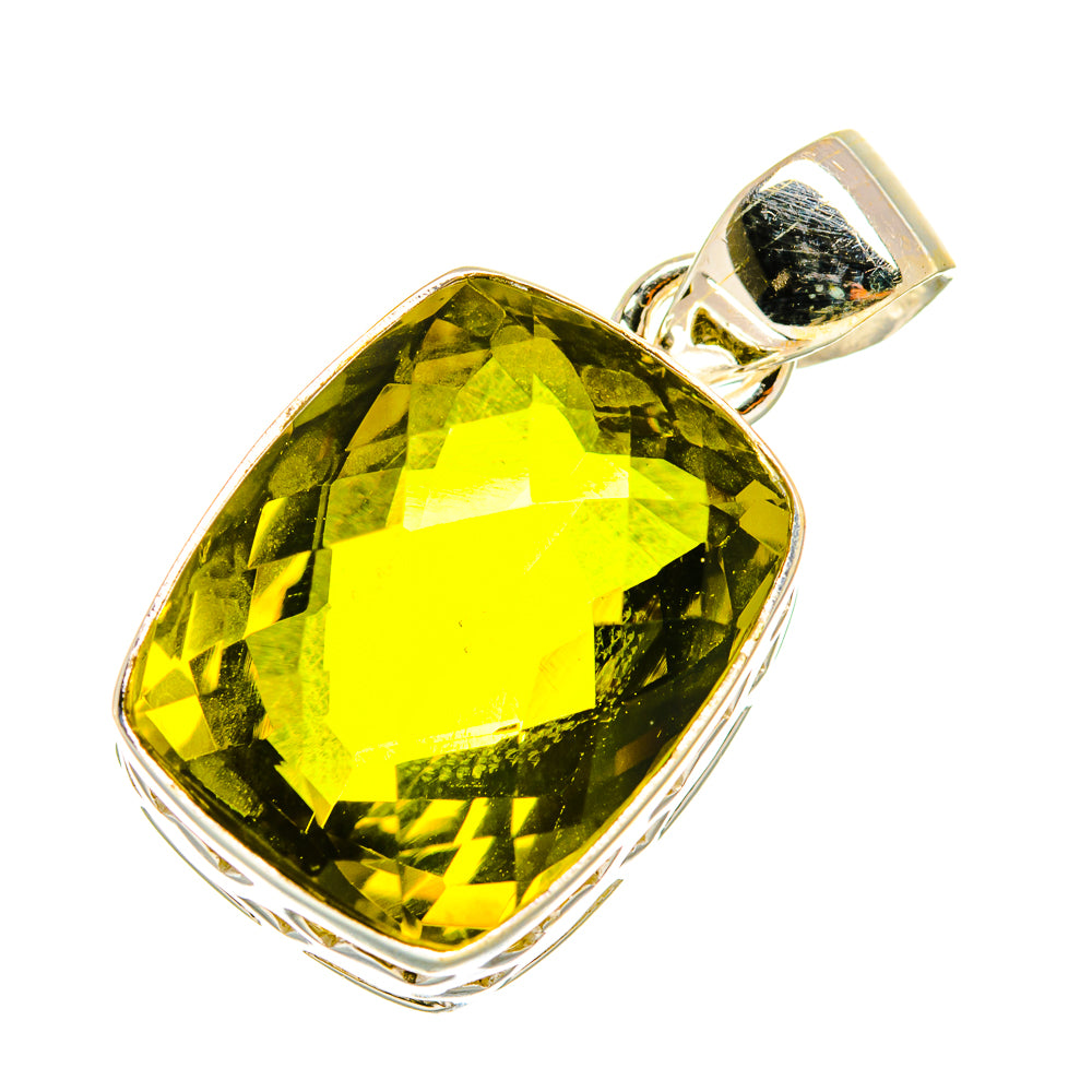Olive Quartz Pendants handcrafted by Anasilvercos - PD4506