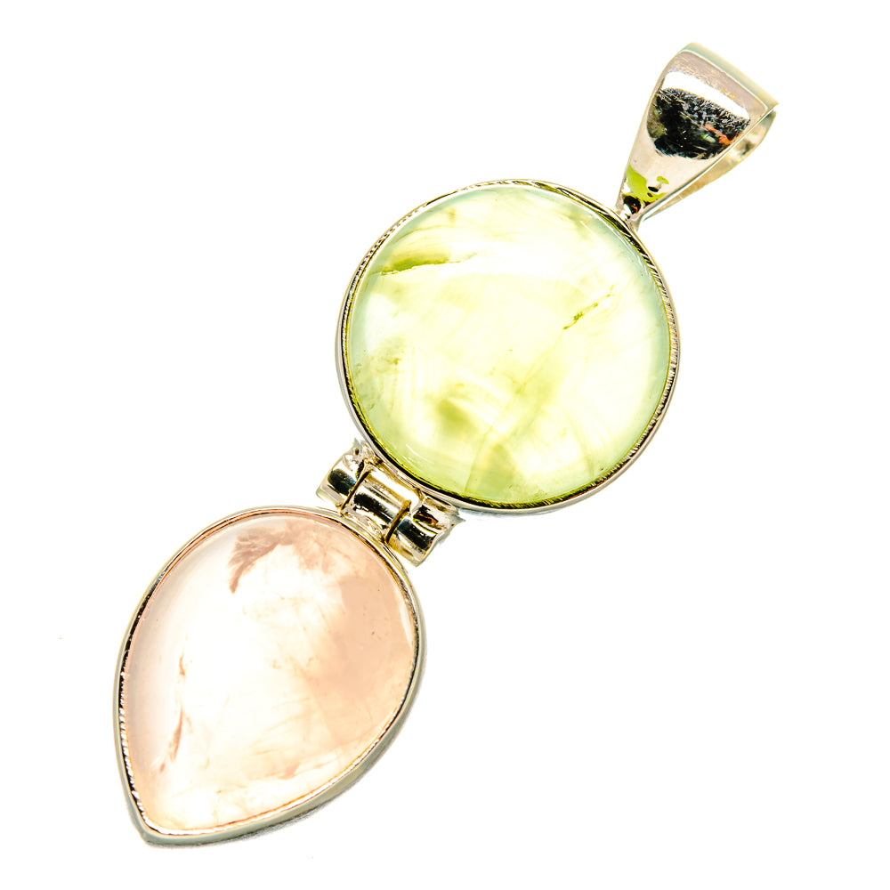 Rose Quartz Pendants handcrafted by Anasilvercos - PD4523