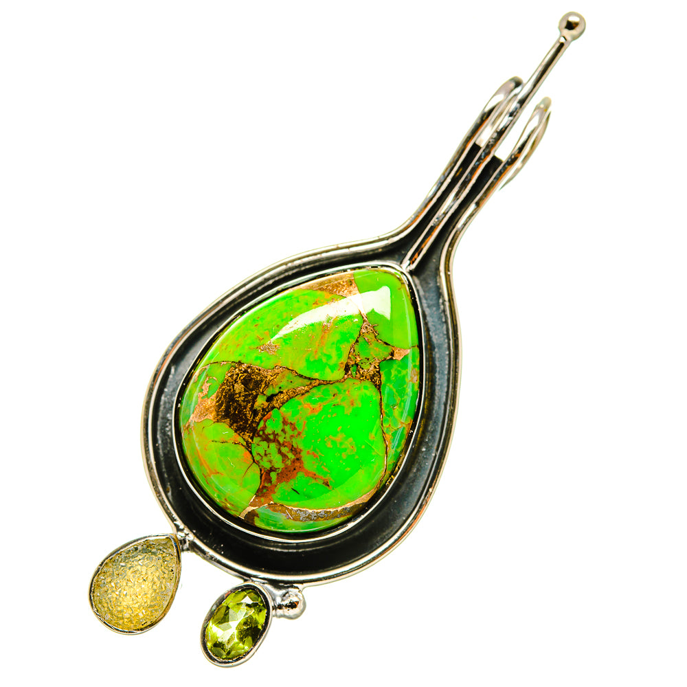Green Copper Composite Turquoise Pendants handcrafted by Anasilvercos - PD4527