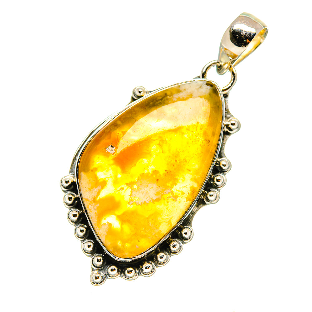 Plume Agate Pendants handcrafted by Anasilvercos - PD4538