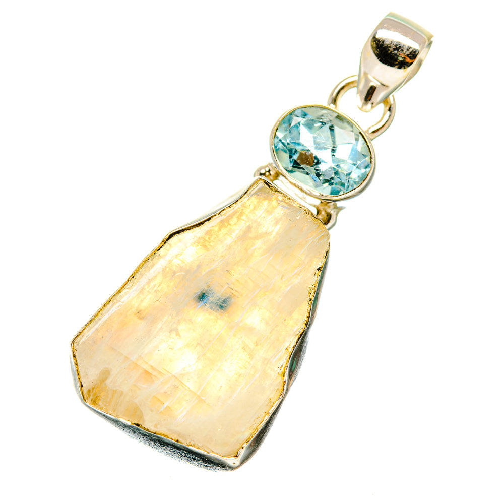 Rainbow Moonstone Pendants handcrafted by Anasilvercos - PD4548
