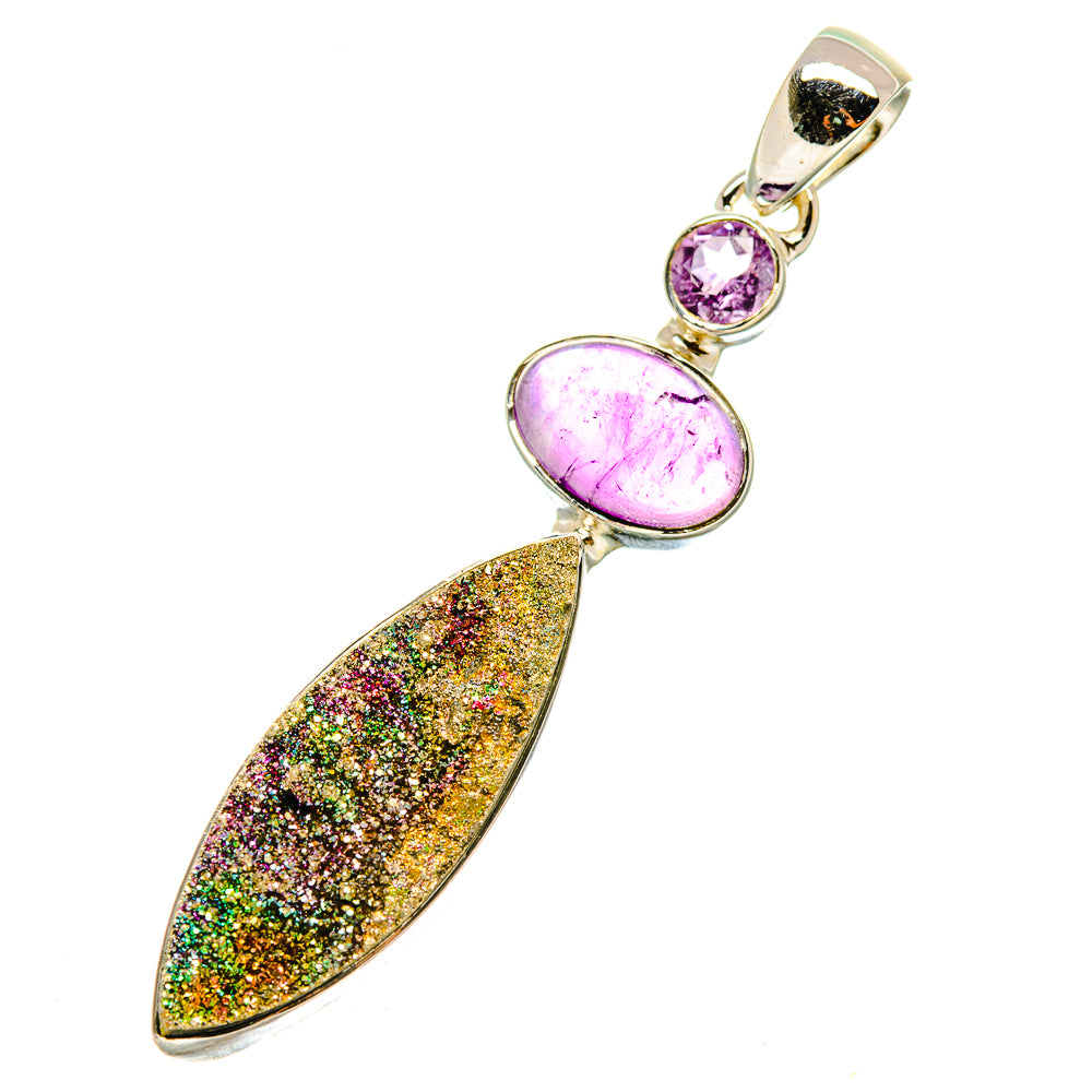 Titanium Druzy Pendants handcrafted by Anasilvercos - PD4551