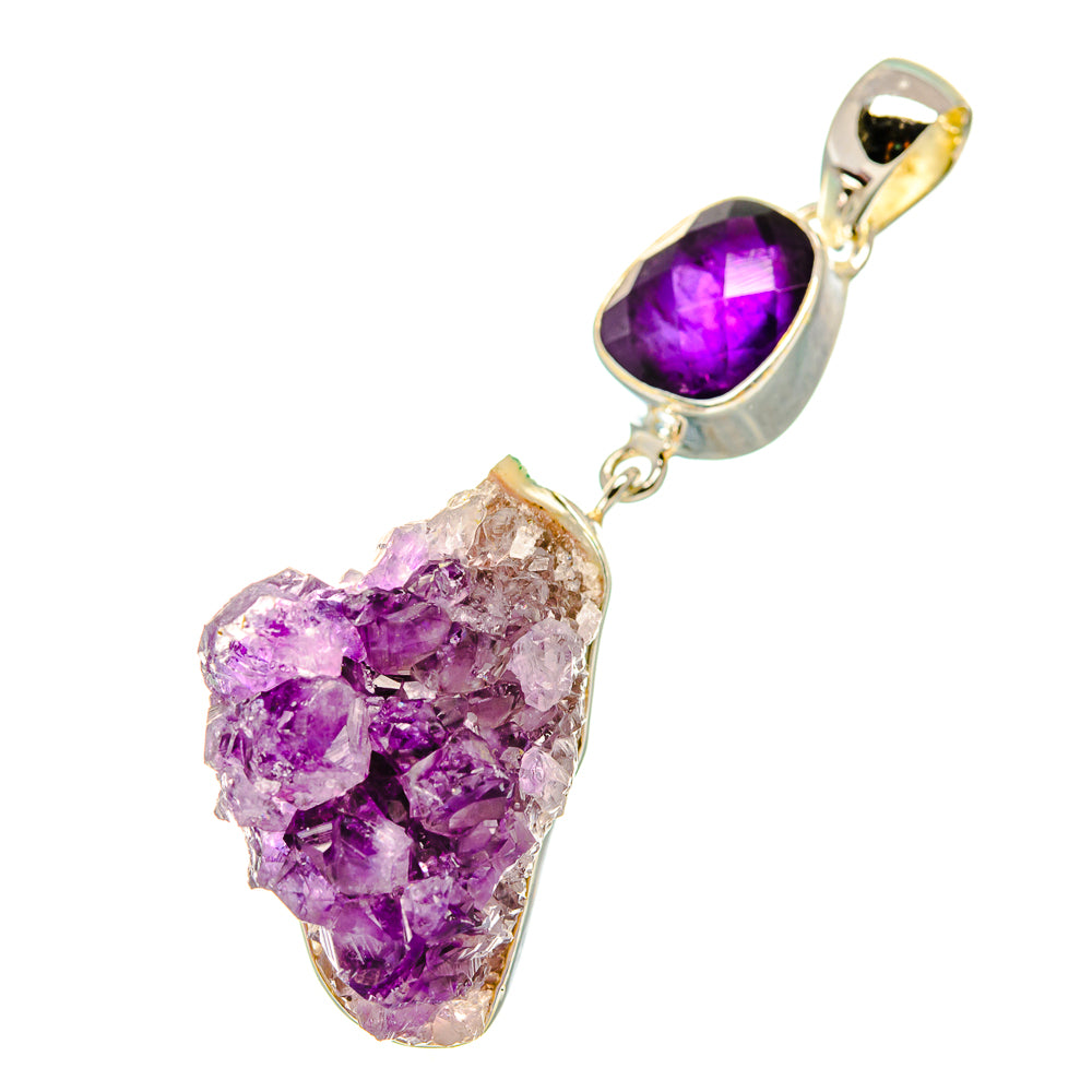 Amethyst Crystal Pendants handcrafted by Anasilvercos - PD4560