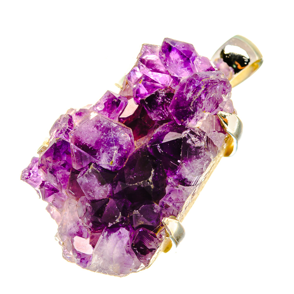Amethyst Crystal Pendants handcrafted by Anasilvercos - PD4568