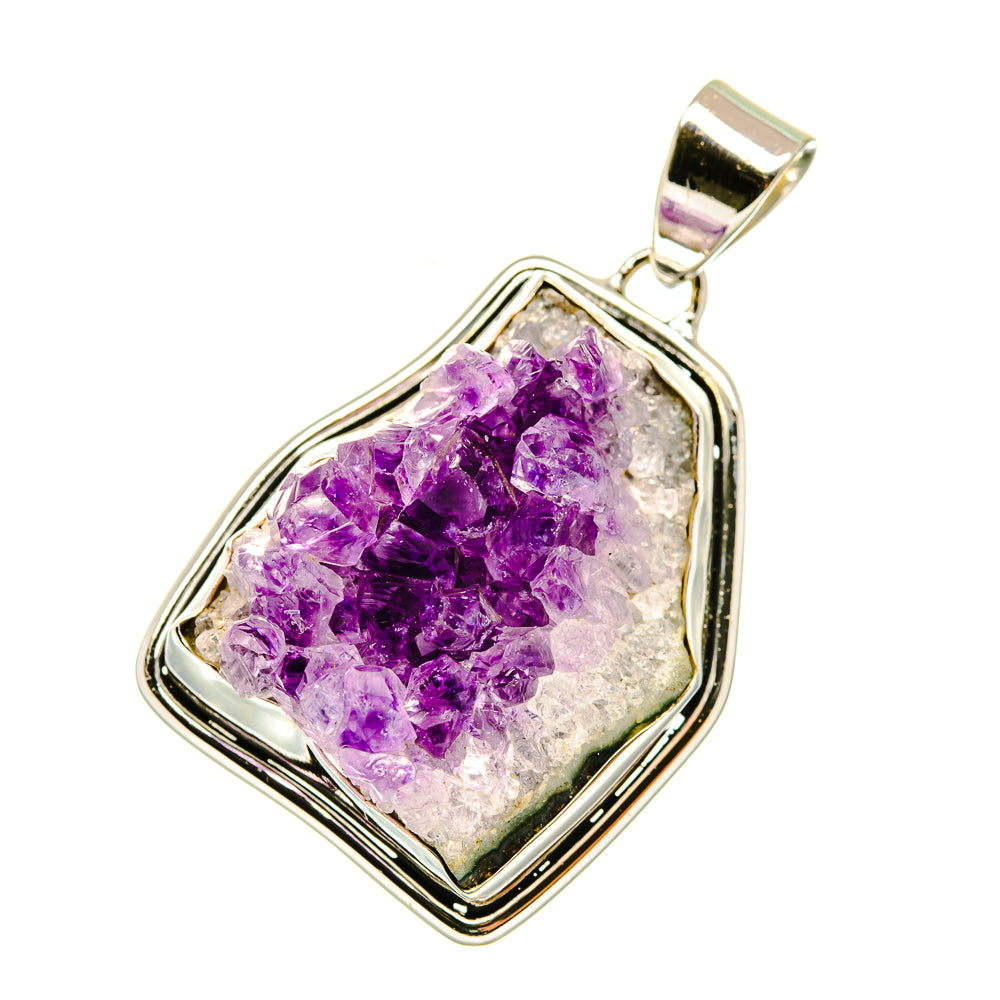 Amethyst Crystal Pendants handcrafted by Anasilvercos - PD4569