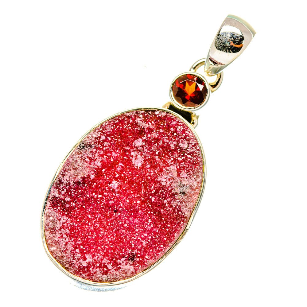Cobalto Calcite Druzy Pendants handcrafted by Anasilvercos - PD4571