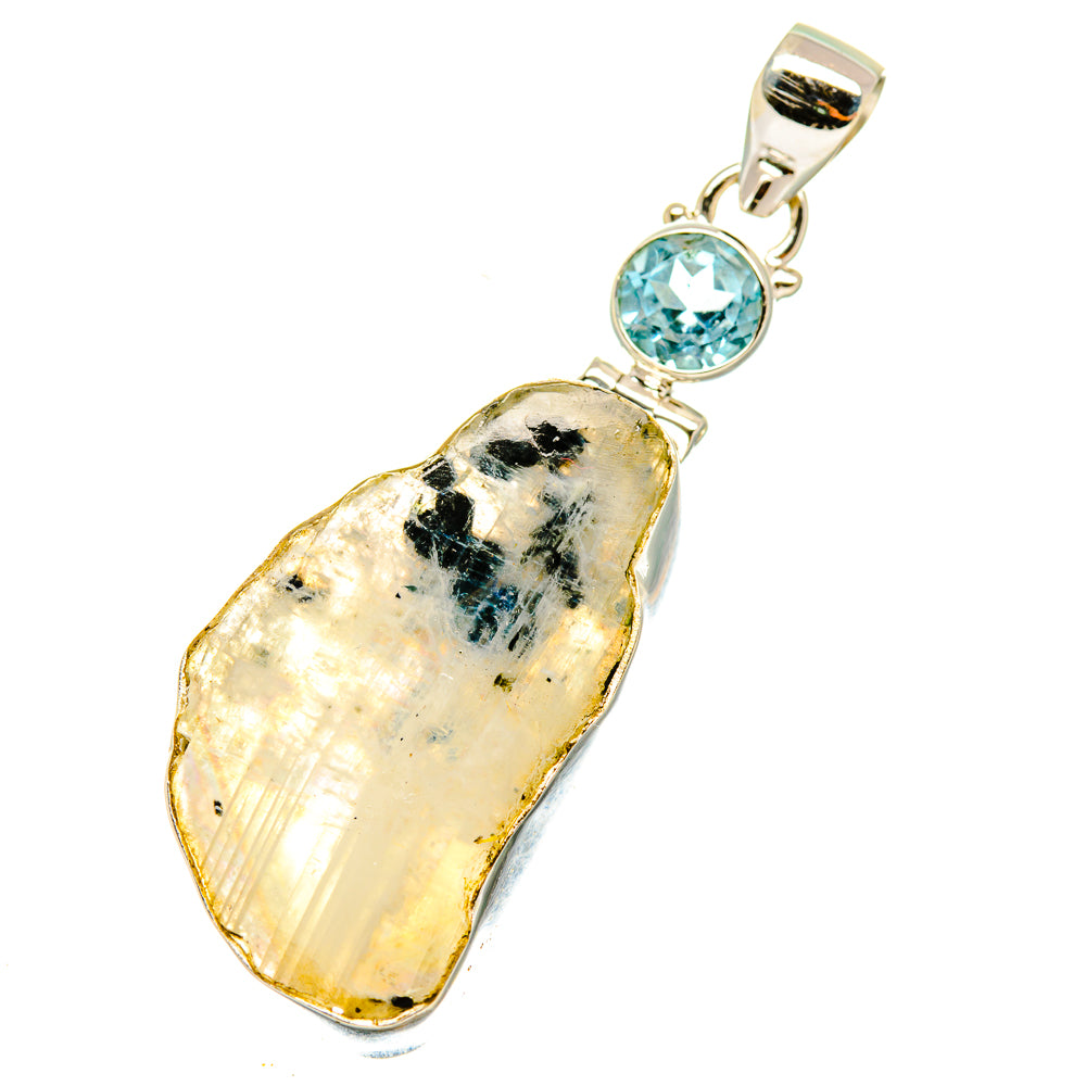Rainbow Moonstone Pendants handcrafted by Anasilvercos - PD4572