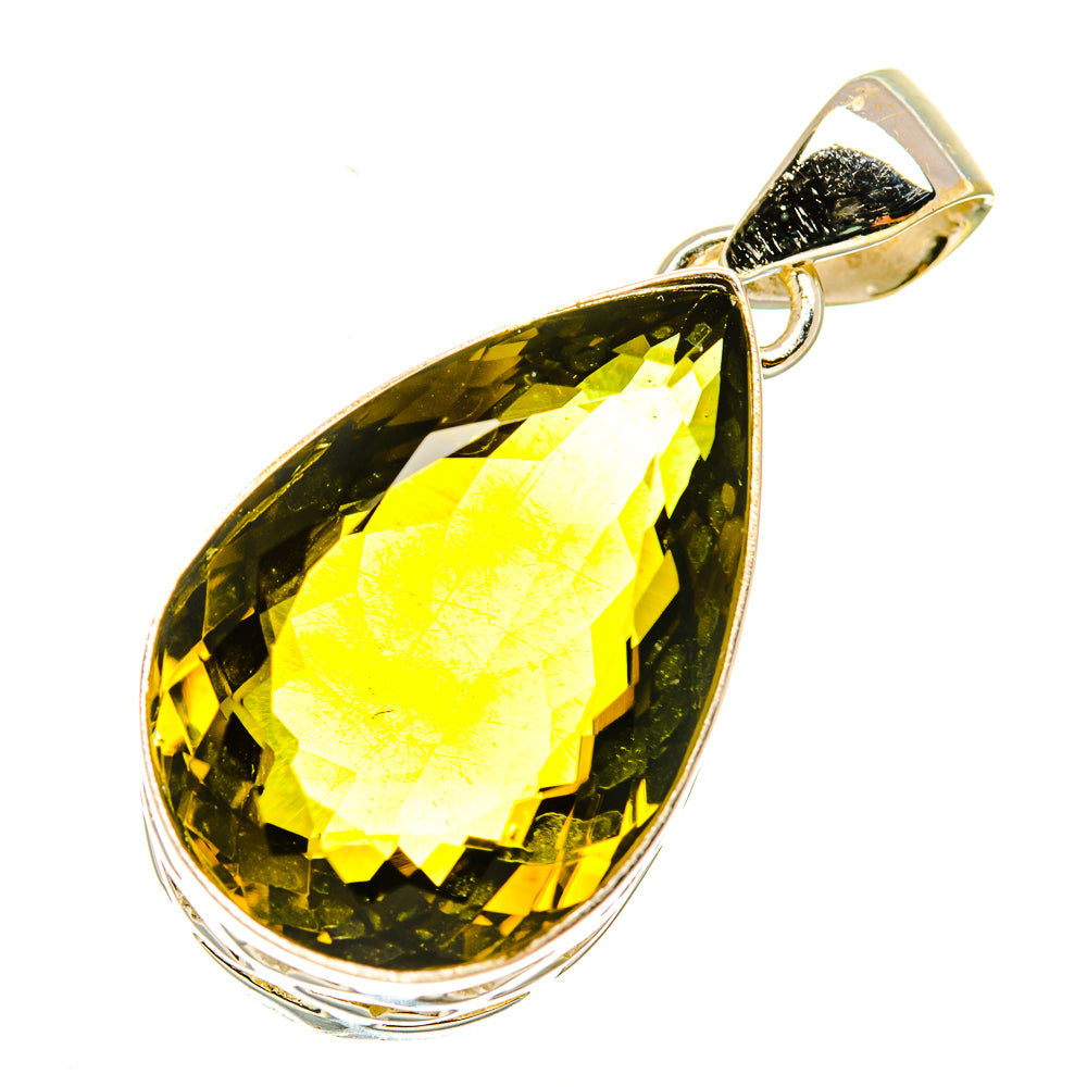 Olive Quartz Pendants handcrafted by Anasilvercos - PD4580