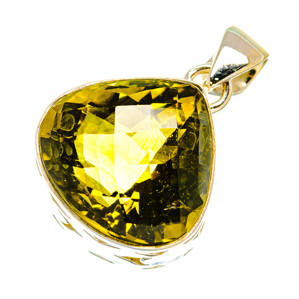 Olive Quartz Pendants handcrafted by Anasilvercos - PD4581