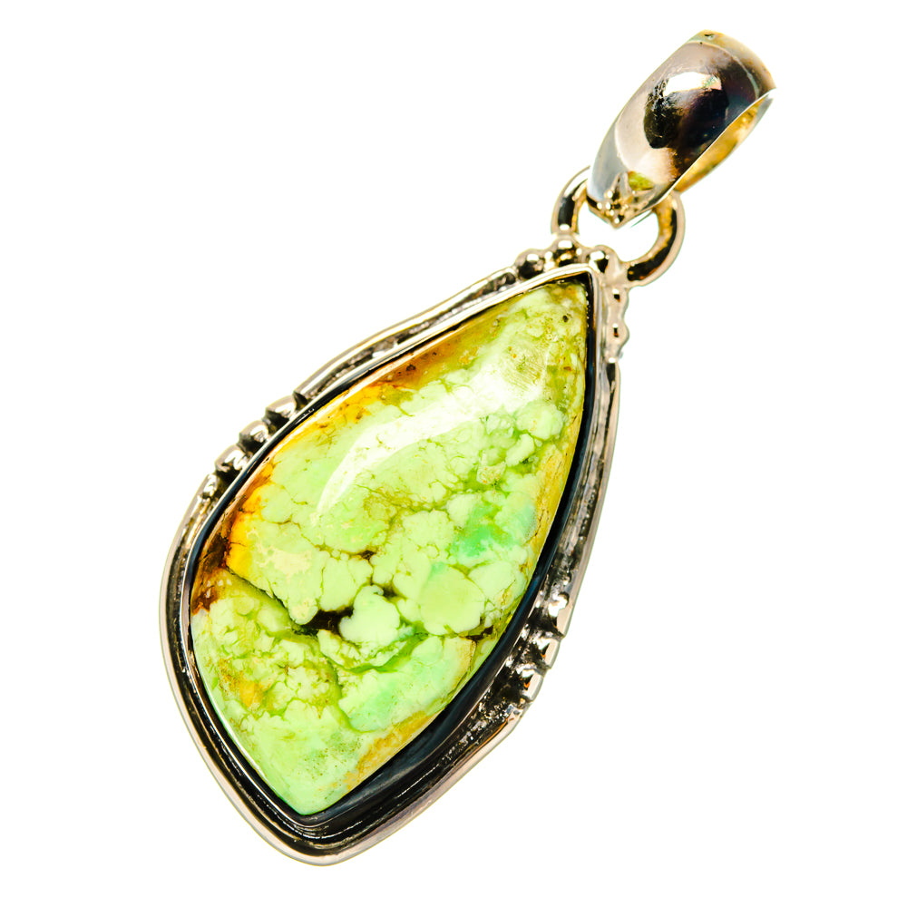 Lemon Chrysoprase Pendants handcrafted by Anasilvercos - PD4593