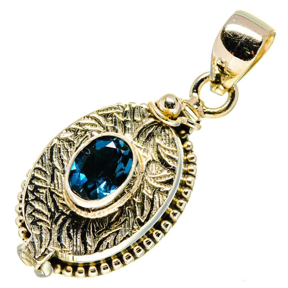 London Blue Topaz Pendants handcrafted by Anasilvercos - PD759614