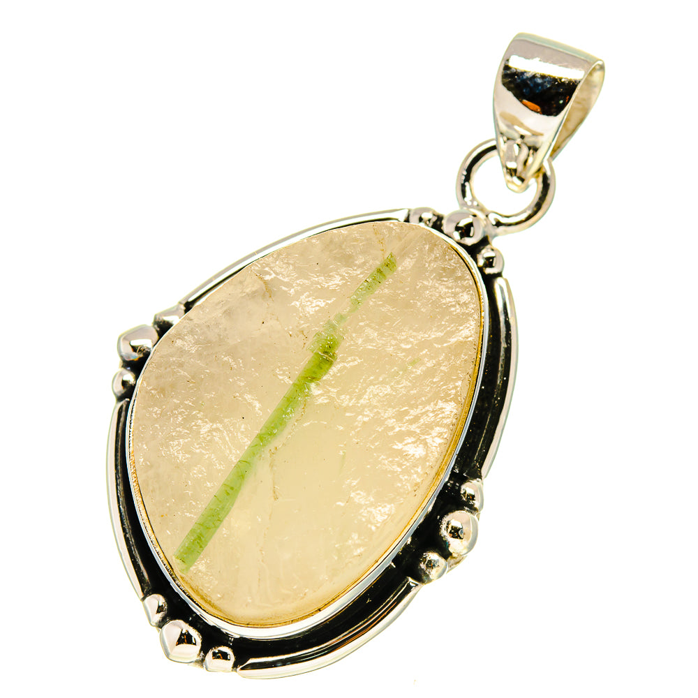 Green Quartz Crystal Pendants handcrafted by Anasilvercos - PD759652