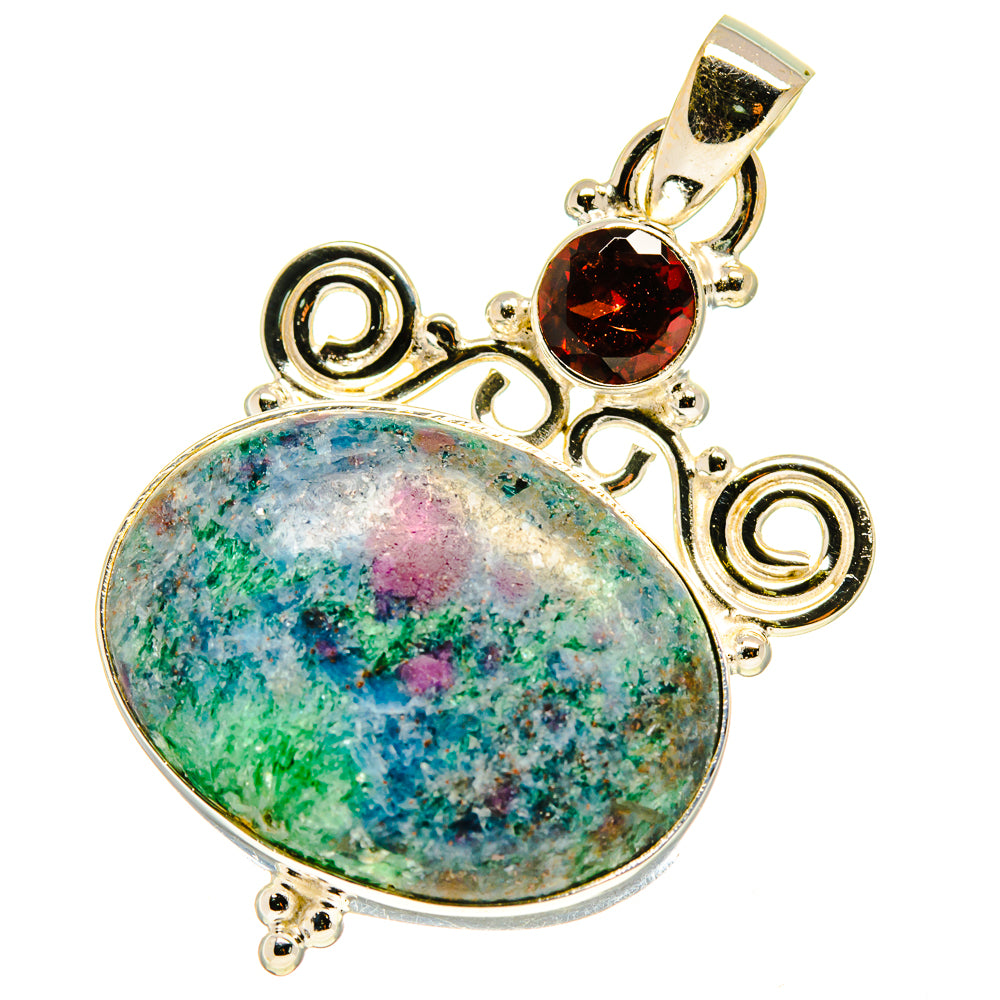Ruby Fuchsite Pendants handcrafted by Anasilvercos - PD759657