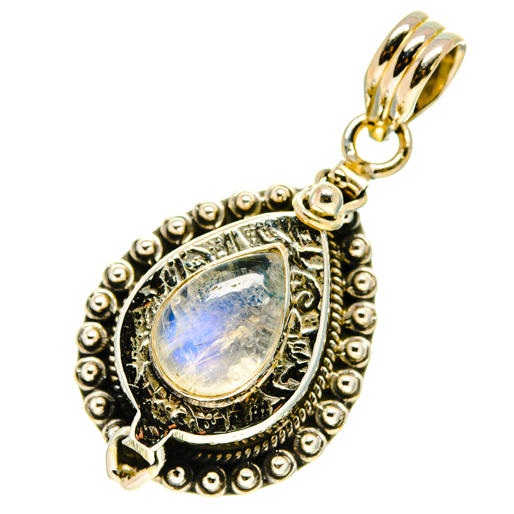 Rainbow Moonstone Pendants handcrafted by Anasilvercos - PD759673