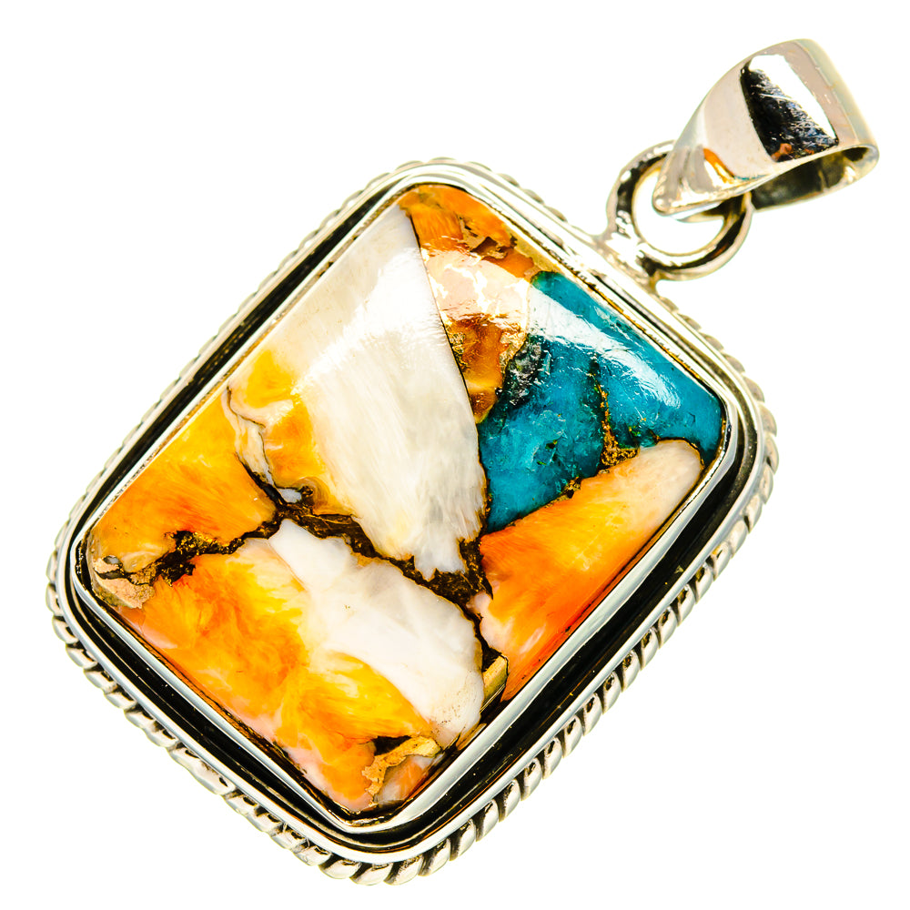Blue Copper Composite Turquoise Pendants handcrafted by Anasilvercos - PD759677