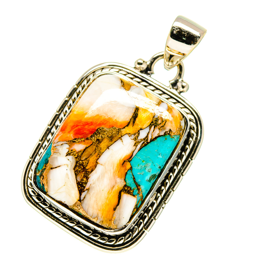 Blue Copper Composite Turquoise Pendants handcrafted by Anasilvercos - PD759702