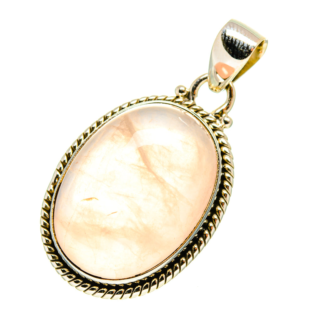 Rose Quartz Pendants handcrafted by Anasilvercos - PD759731