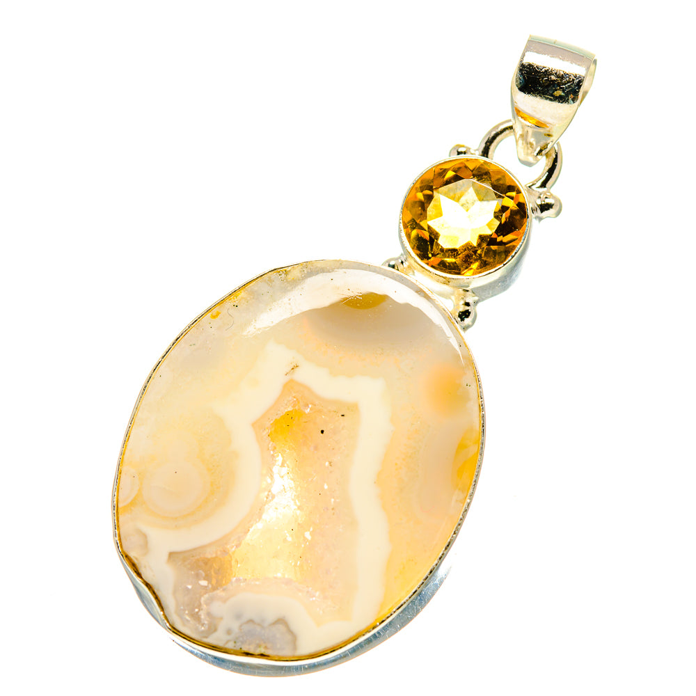 Geode Slice, Citrine Pendants handcrafted by Anasilvercos - PD759737