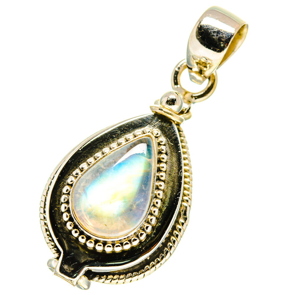 Rainbow Moonstone Pendants handcrafted by Anasilvercos - PD759742