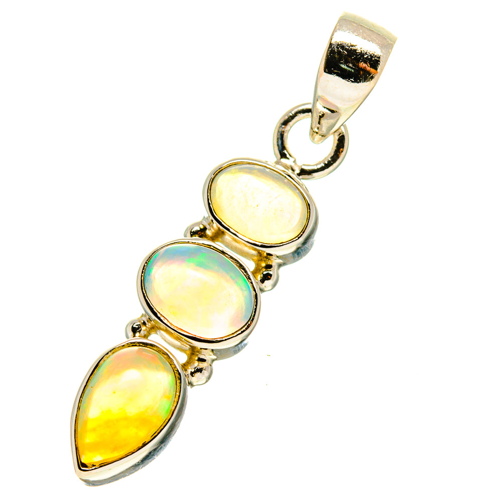 Ethiopian Opal Pendants handcrafted by Anasilvercos - PD759773