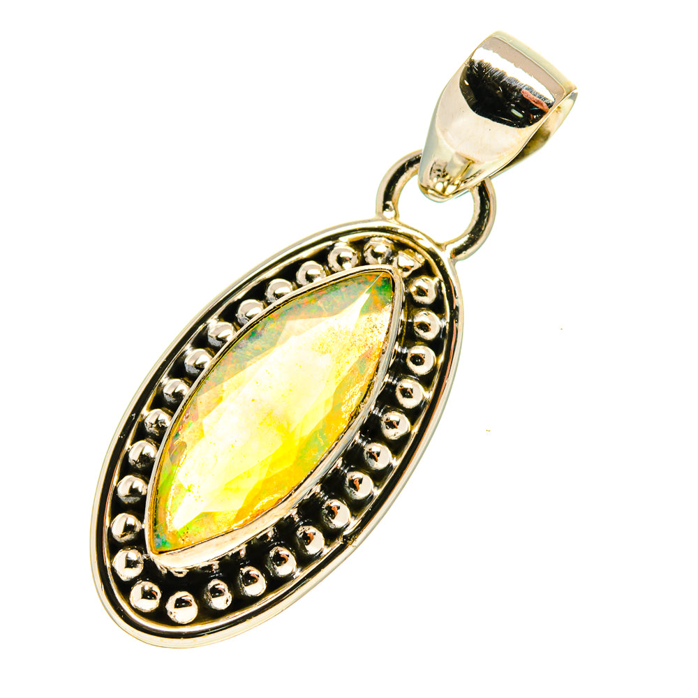 Ethiopian Opal Pendants handcrafted by Anasilvercos - PD759797