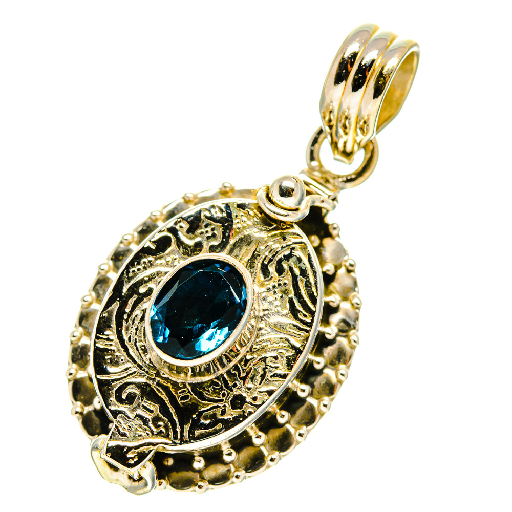 London Blue Topaz Pendants handcrafted by Anasilvercos - PD759798