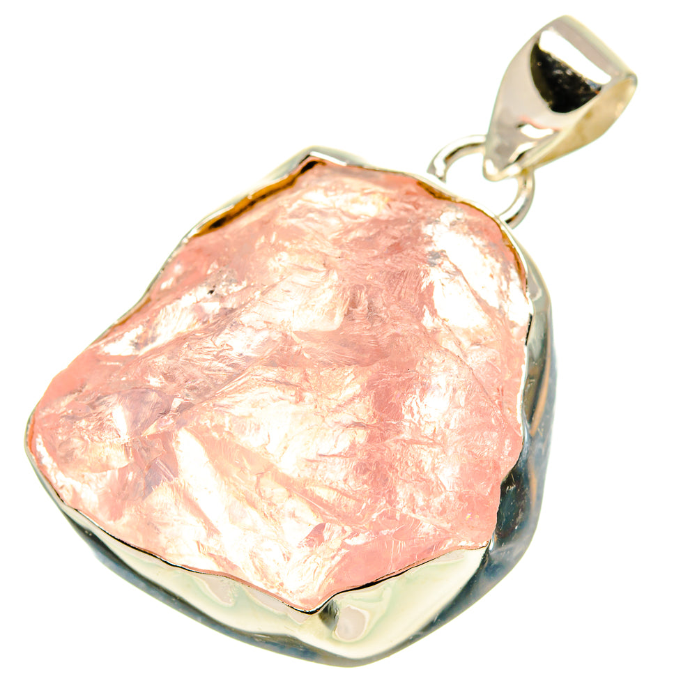 Rose Quartz Pendants handcrafted by Anasilvercos - PD759800