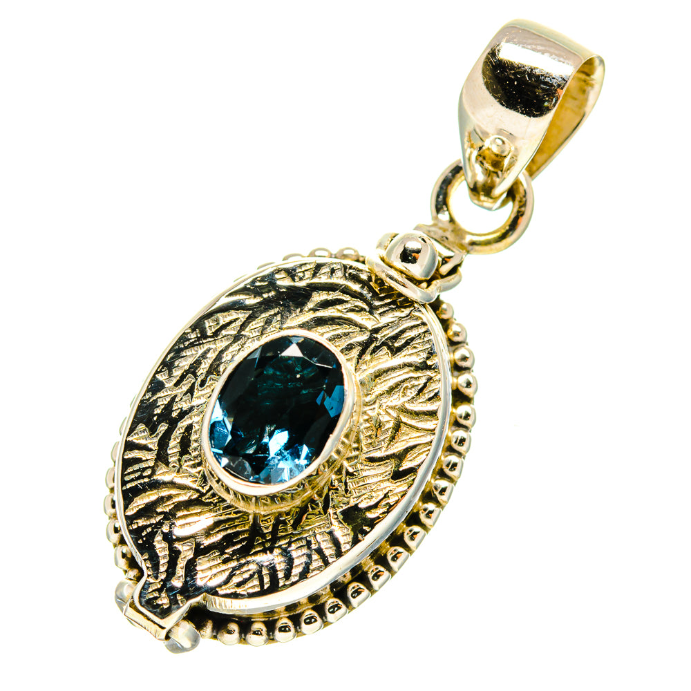 London Blue Topaz Pendants handcrafted by Anasilvercos - PD759810