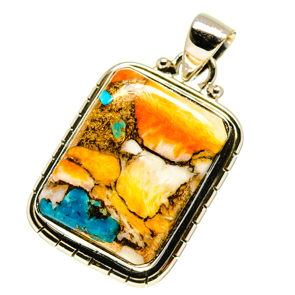 Blue Copper Composite Turquoise Pendants handcrafted by Anasilvercos - PD759817