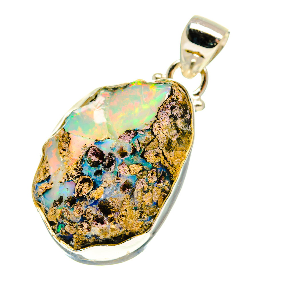 Ethiopian Opal Pendants handcrafted by Anasilvercos - PD759839