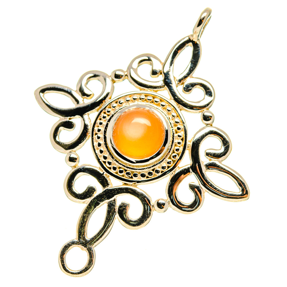 Peach Moonstone Pendants handcrafted by Anasilvercos - PD759840