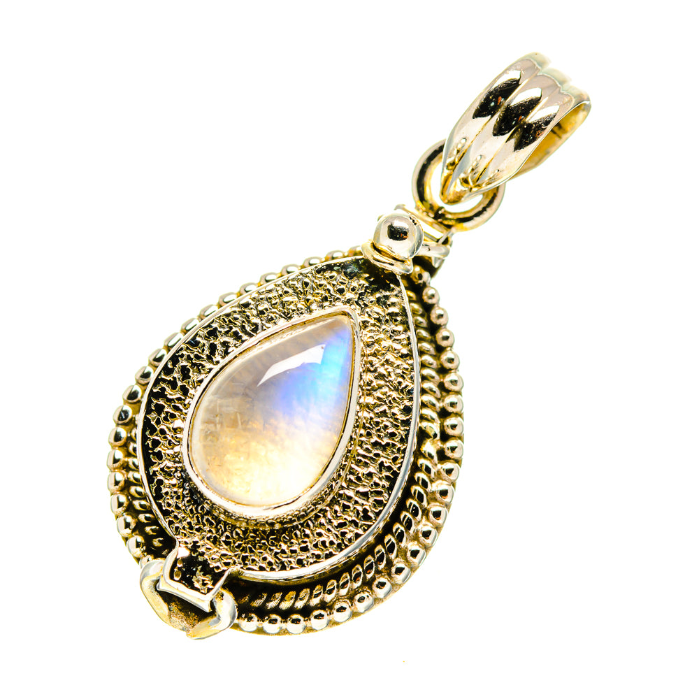 Rainbow Moonstone Pendants handcrafted by Anasilvercos - PD759866