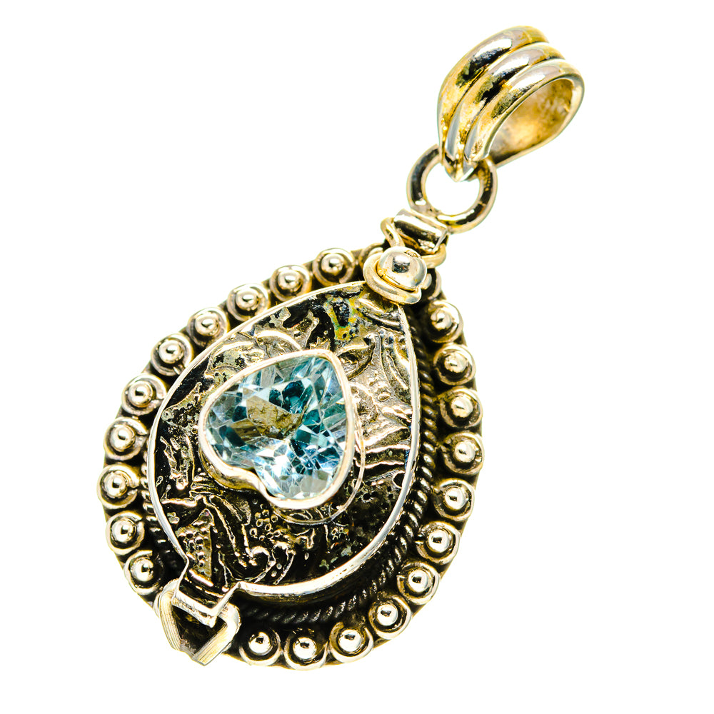 Blue Topaz Pendants handcrafted by Anasilvercos - PD759872