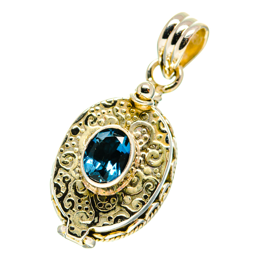 London Blue Topaz Pendants handcrafted by Anasilvercos - PD759881