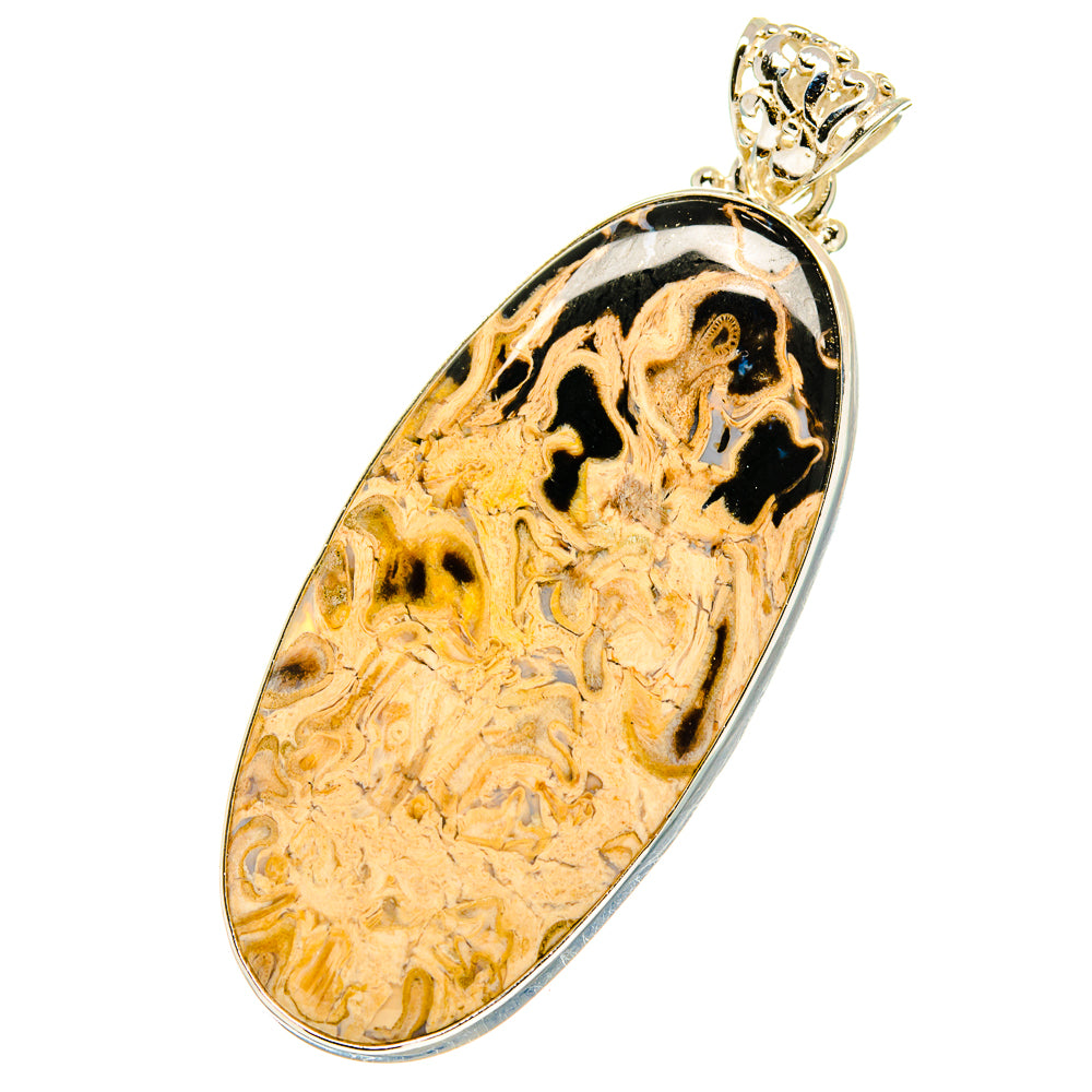 Peanut Wood Jasper Pendants handcrafted by Anasilvercos - PD759887