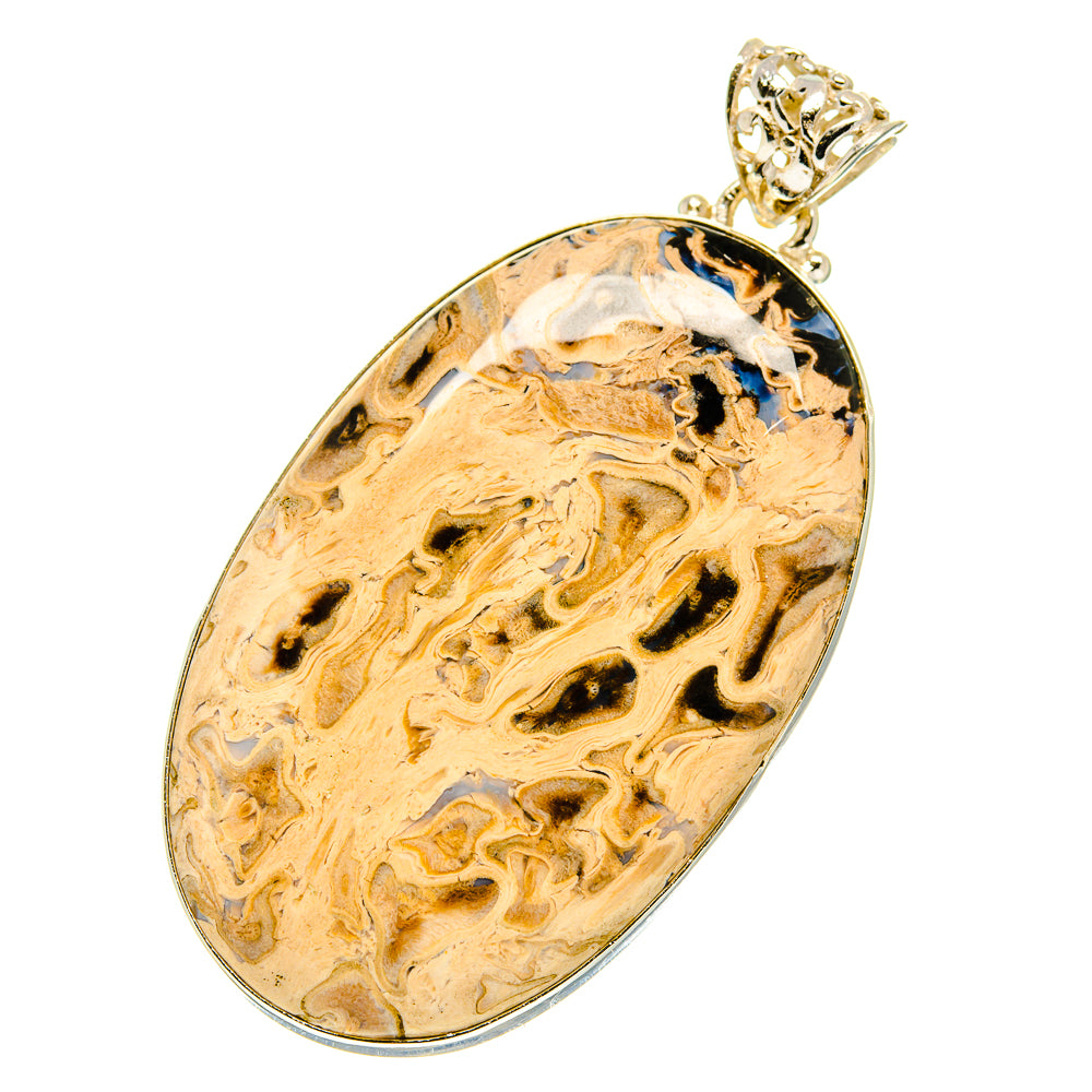 Peanut Wood Jasper Pendants handcrafted by Anasilvercos - PD759888