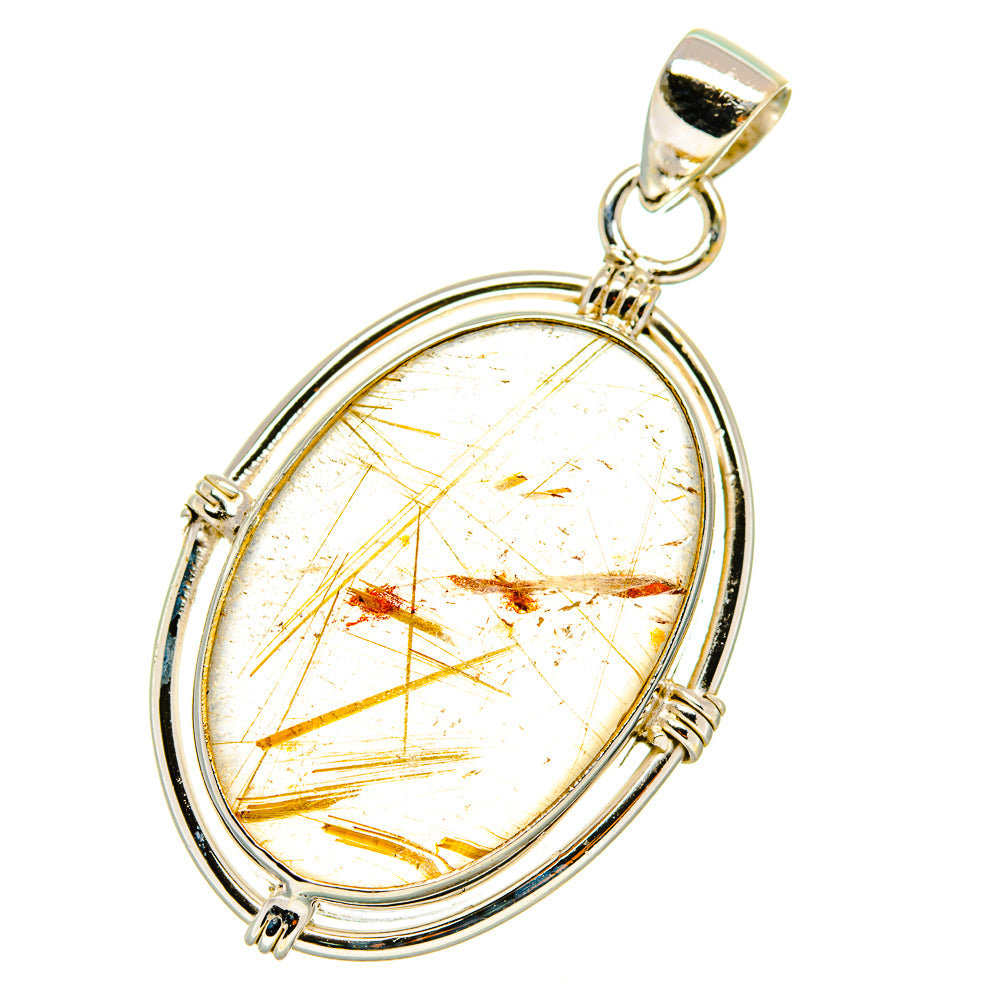 Rutilated Quartz Pendants handcrafted by Anasilvercos - PD4603